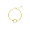 Bamboo Twist Bracelet with White Sapphires