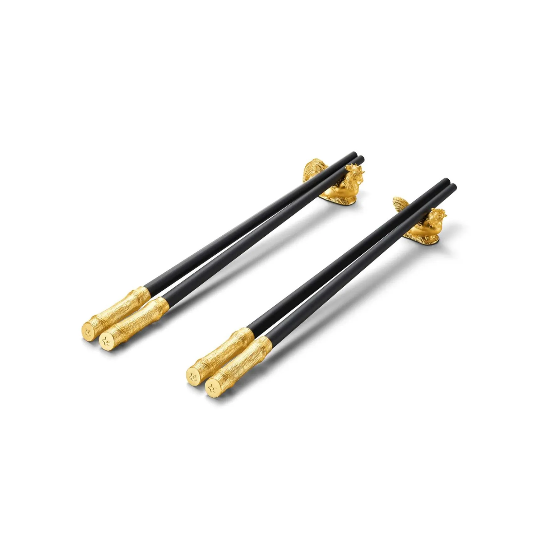 Chopsticks with Rooster and Hen Rests