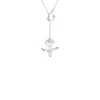 Dazzle With Orchids Necklace - Paphiopedilum Orchid with Ruby Crystal (Jul)
