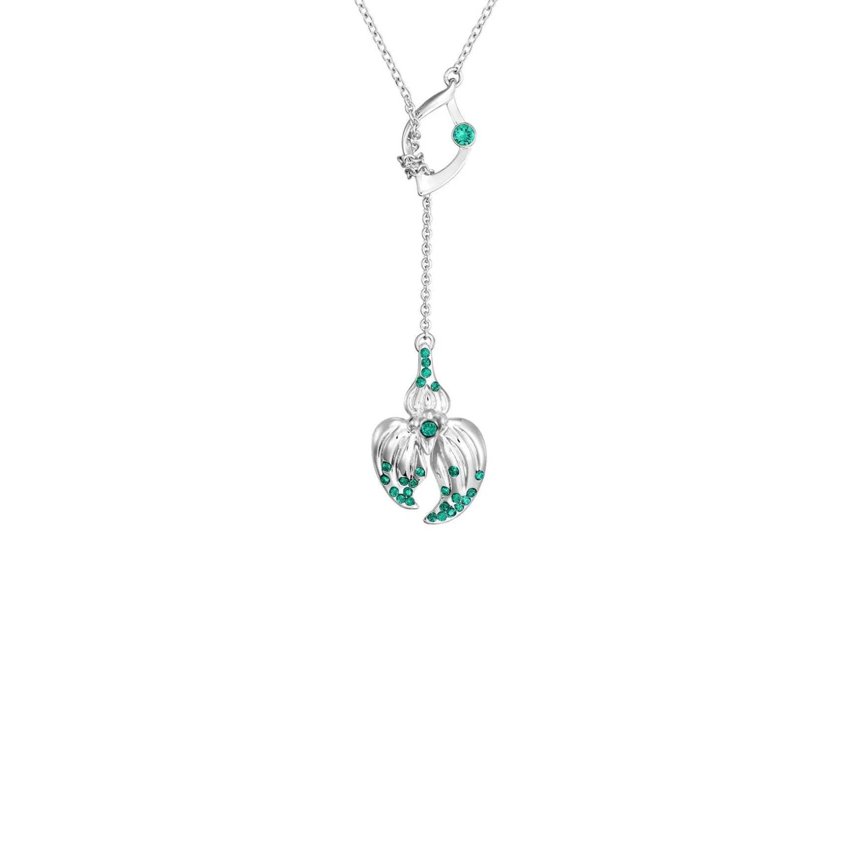 Dazzle With Orchids Necklace - Masdevallia Inspired Orchid with Emerald (May)