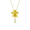 Kagawara Firebird Orchid Long Slider Necklace in Gold