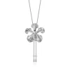 Kagawara Firebird Orchid Long Slider Necklace in Palladium