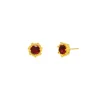 Majestic Vanda Earrings with Red Garnet