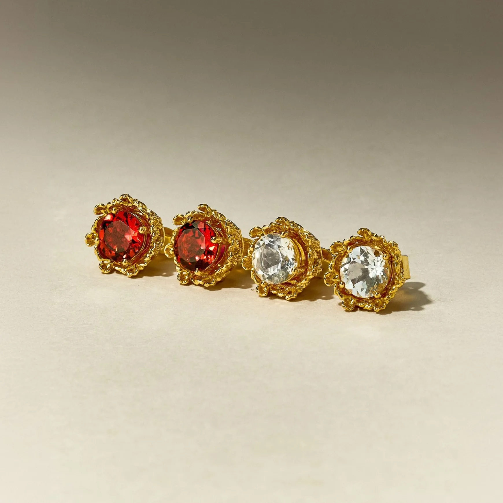 Majestic Vanda Earrings with White Topaz