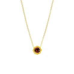 Majestic Vanda Necklace with Red Garnet