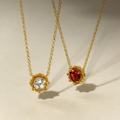 Majestic Vanda Necklace with White Topaz