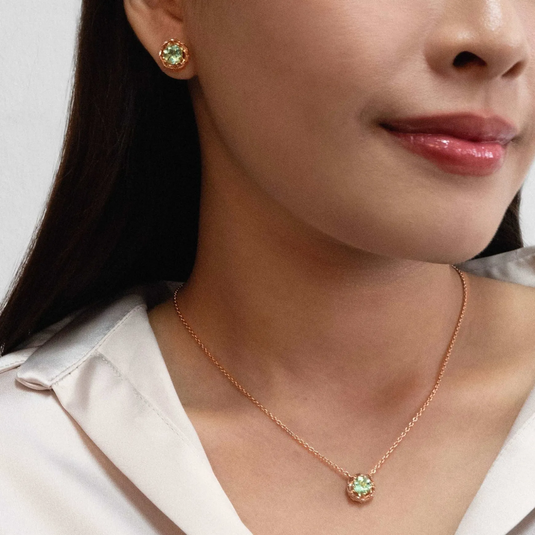 Midori Necklace with Prasiolite (RG)
