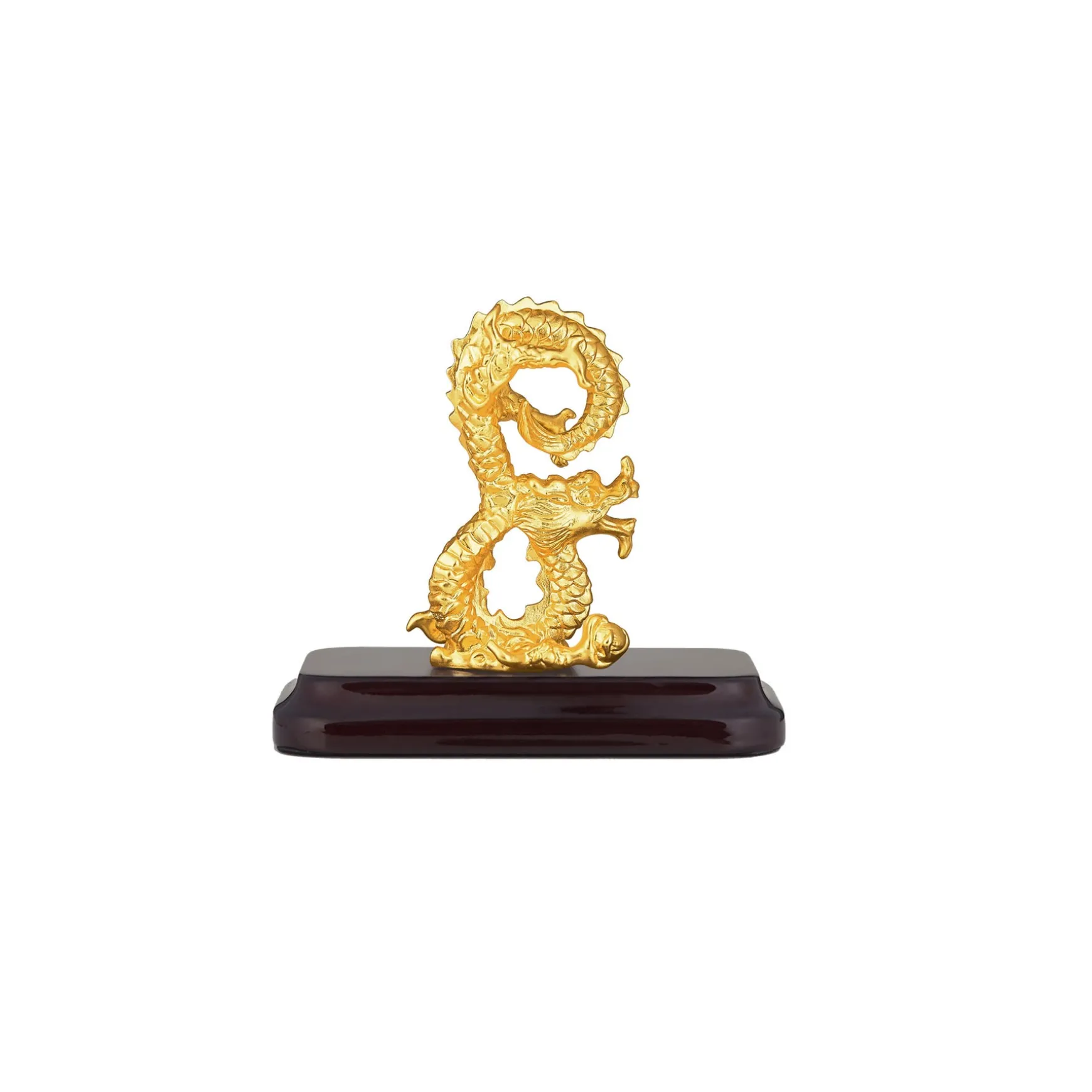 Mini Orientals Dragon on Wood Base