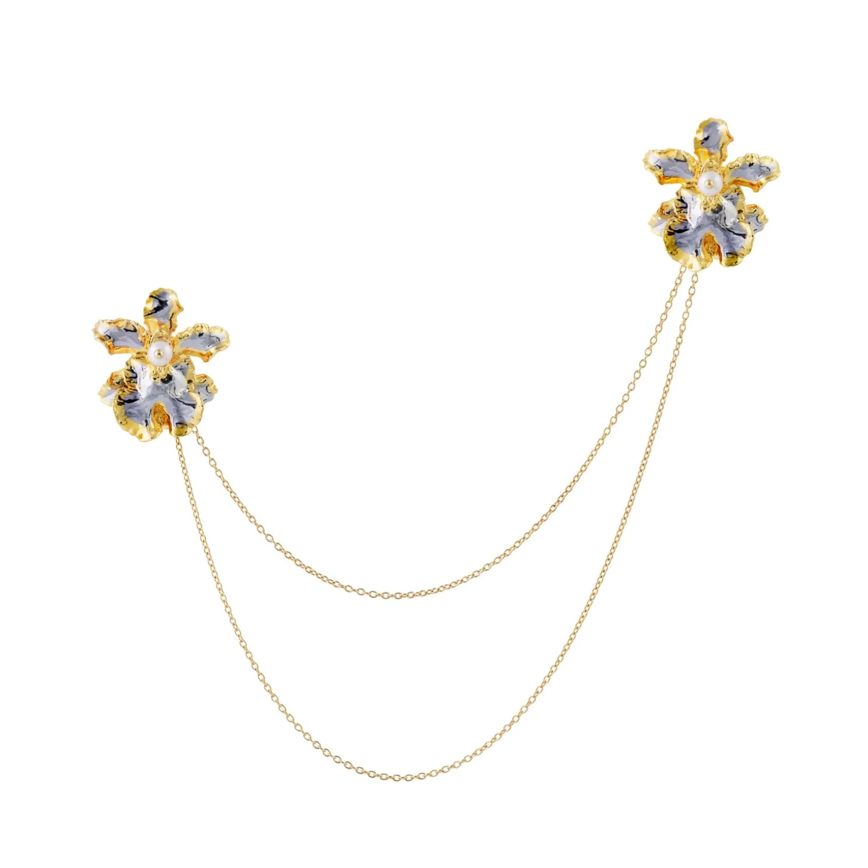 1974 Oncidium Chain Brooch