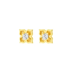 Peranakan Earrings with White Topaz (G)