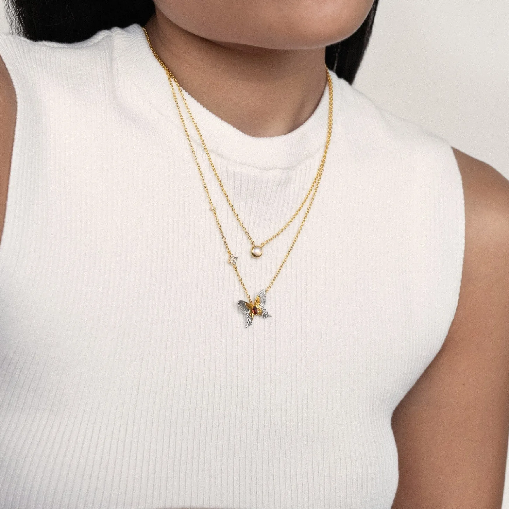 Peranakan Jewel Necklace with Moonstone