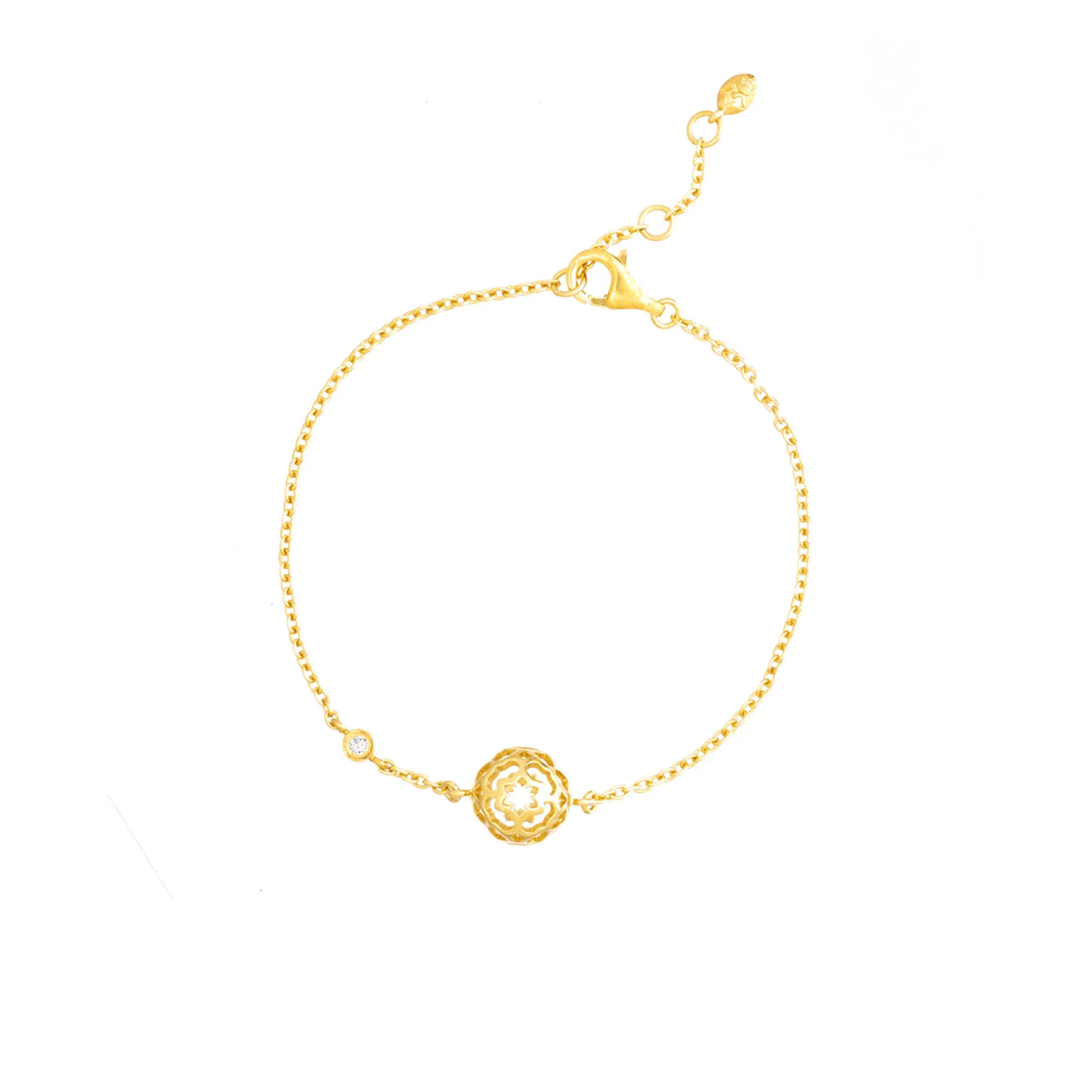 Peranakan Spheres Bracelet with White Topaz (G)