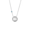 Peranakan Spheres Large Necklace with Blue Topaz in Rhodium