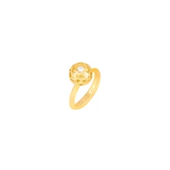 Peranakan Spheres Small Ring with White Topaz (G)