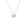 Petite Orchid Paperclip Necklace in Palladium