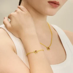 Petite Peranakan Kebaya Bracelet With Garnet