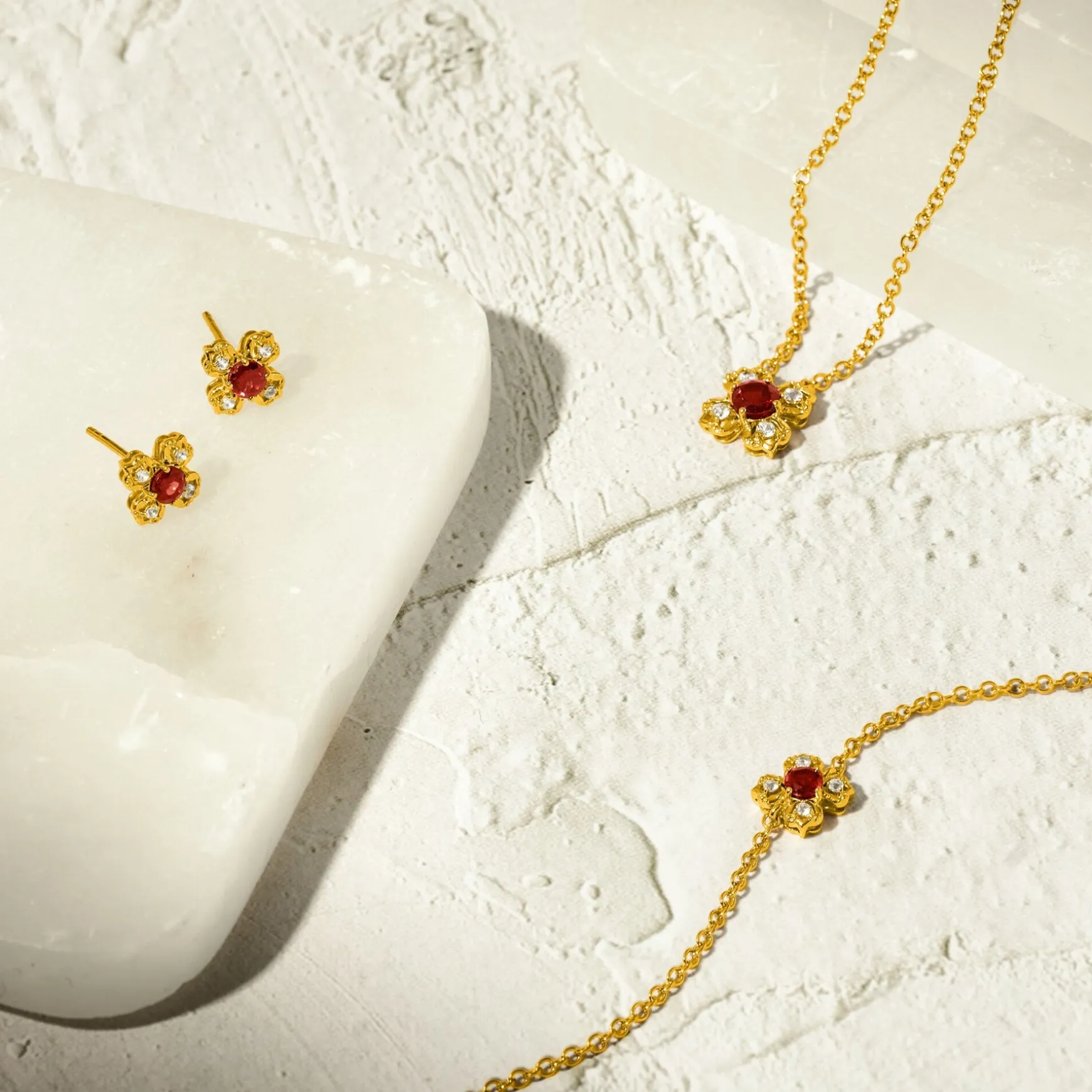 Petite Peranakan Kebaya Necklace With Garnet