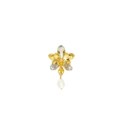 Phalaenopsis Cross Orchid Pearl Brooch