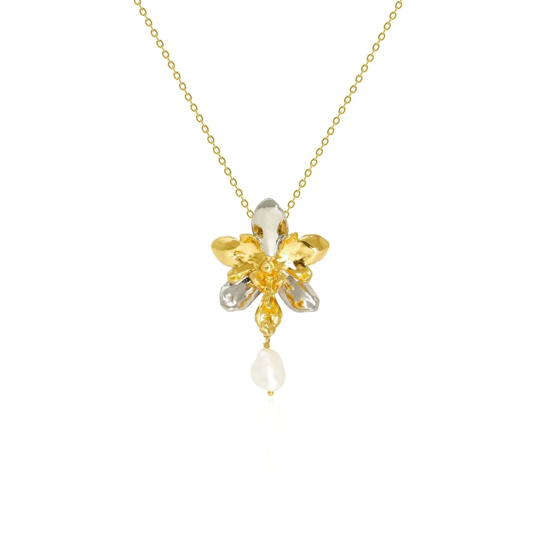 Phalaenopsis Cross Orchid Pearl Brooch