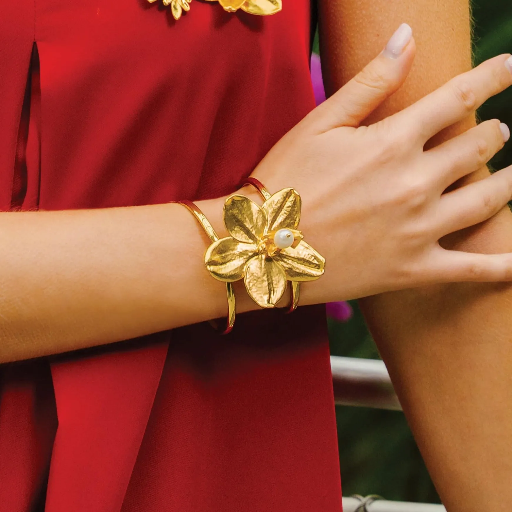 1974 Phalaenopsis Cuff Bangle