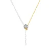 Phalaenopsis Moments Necklace In Gold and Rhodium with Pearls and White Topaz