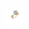 Phalaenopsis Moments Ring In Gold and Rhodium with White Topaz