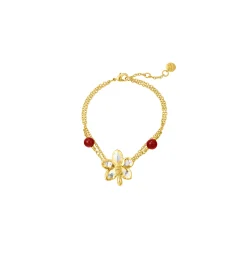 Scarlet Symphony Red Agate Bracelet