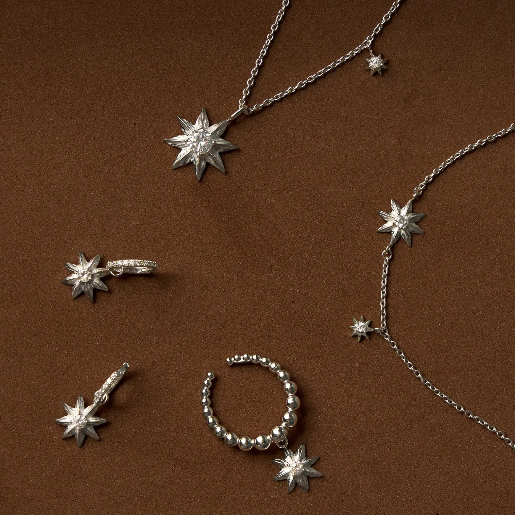 Starry Anise Versa Earrings in Rhodium