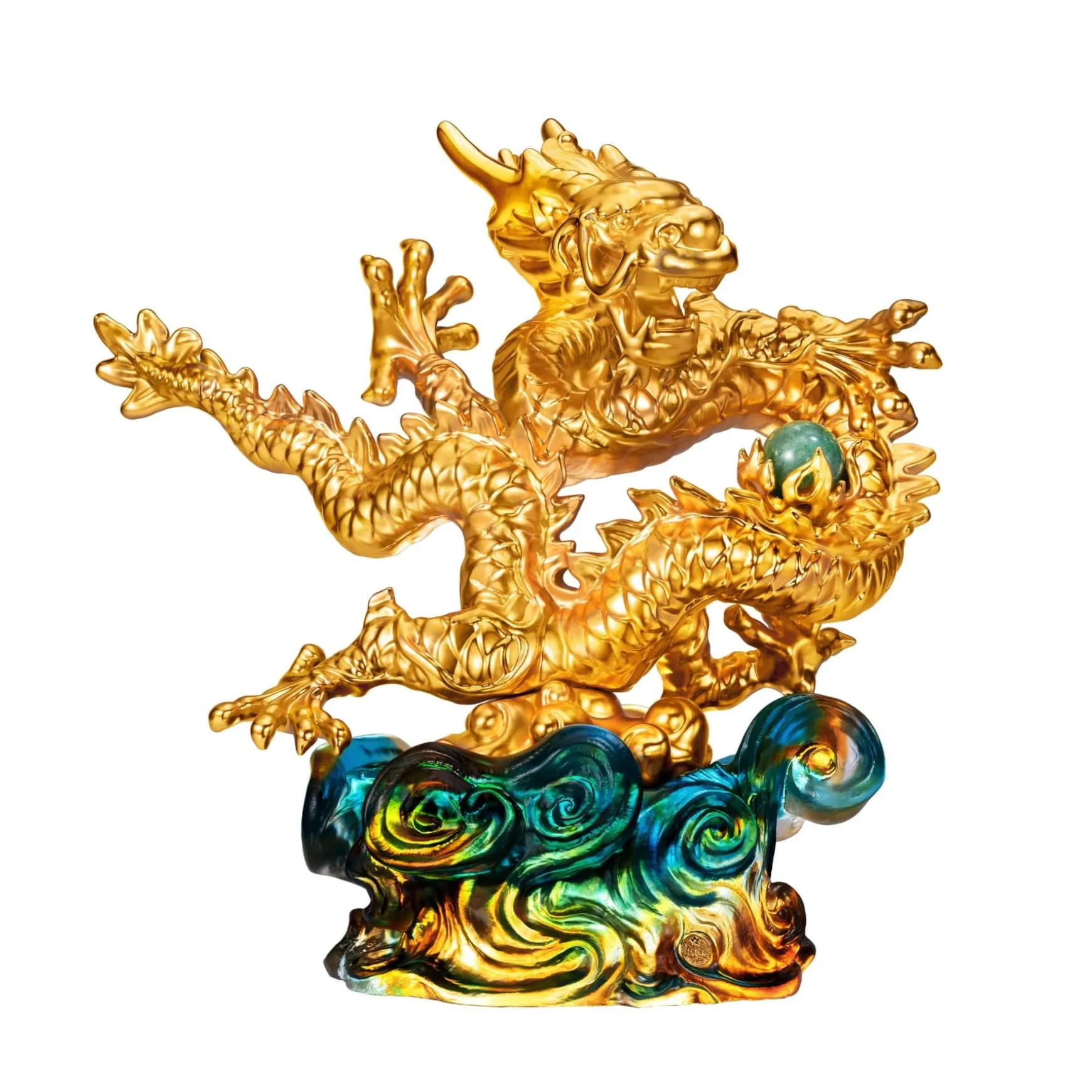 The Imperial Dragon on Blue Liu Li