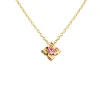 Timeless Nyonya Necklace in Gold with Pink Sapphires