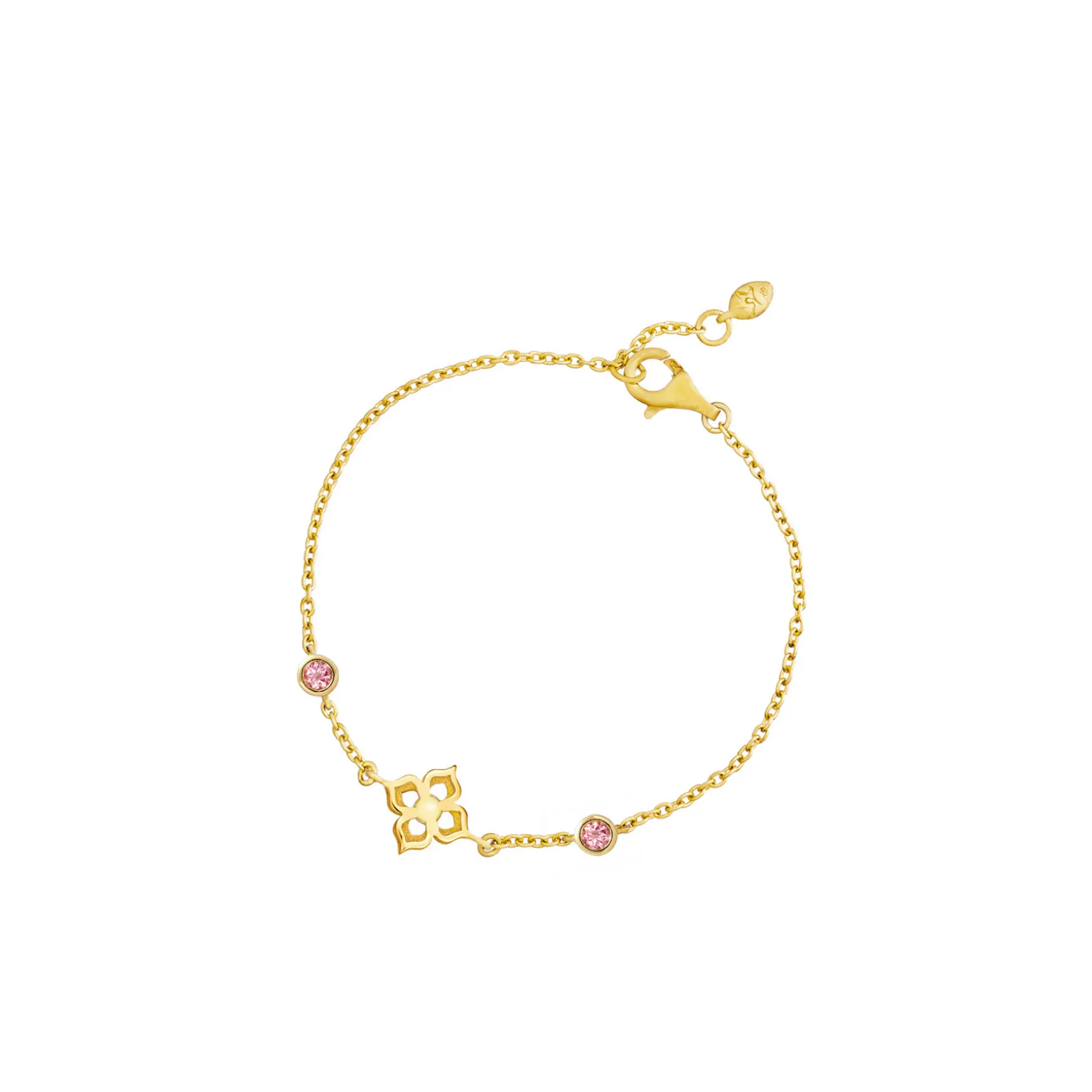 Timeless Peranakan Bracelet With Pink Tourmaline