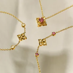 Timeless Peranakan Bracelet With Pink Tourmaline