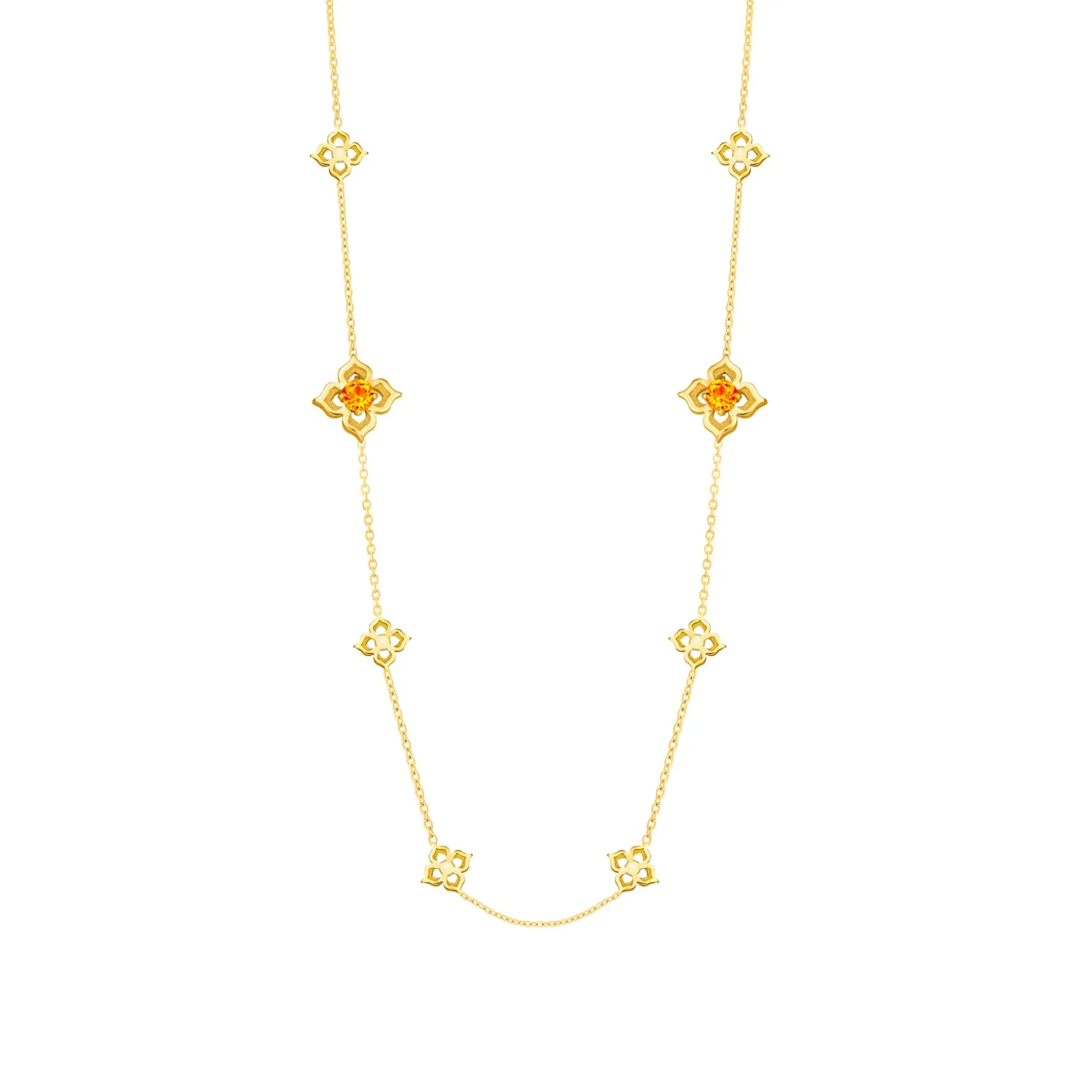Timeless Peranakan II Necklace (G) with Hessonite