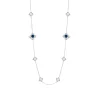 Timeless Peranakan II Necklace in Rhodium with London Blue Topaz