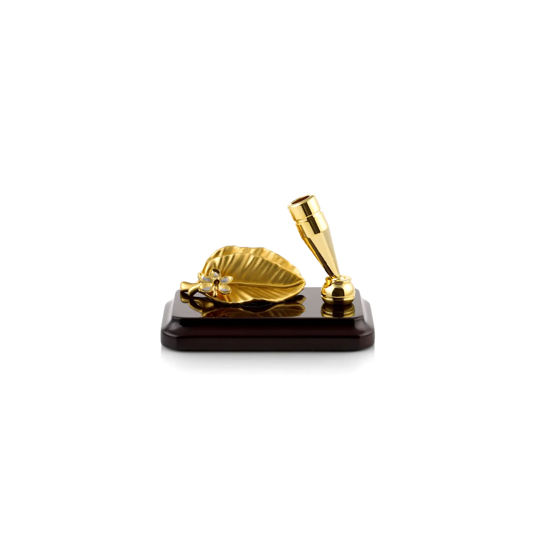 Tropical Leaf Pen and Name Card Holder with Base