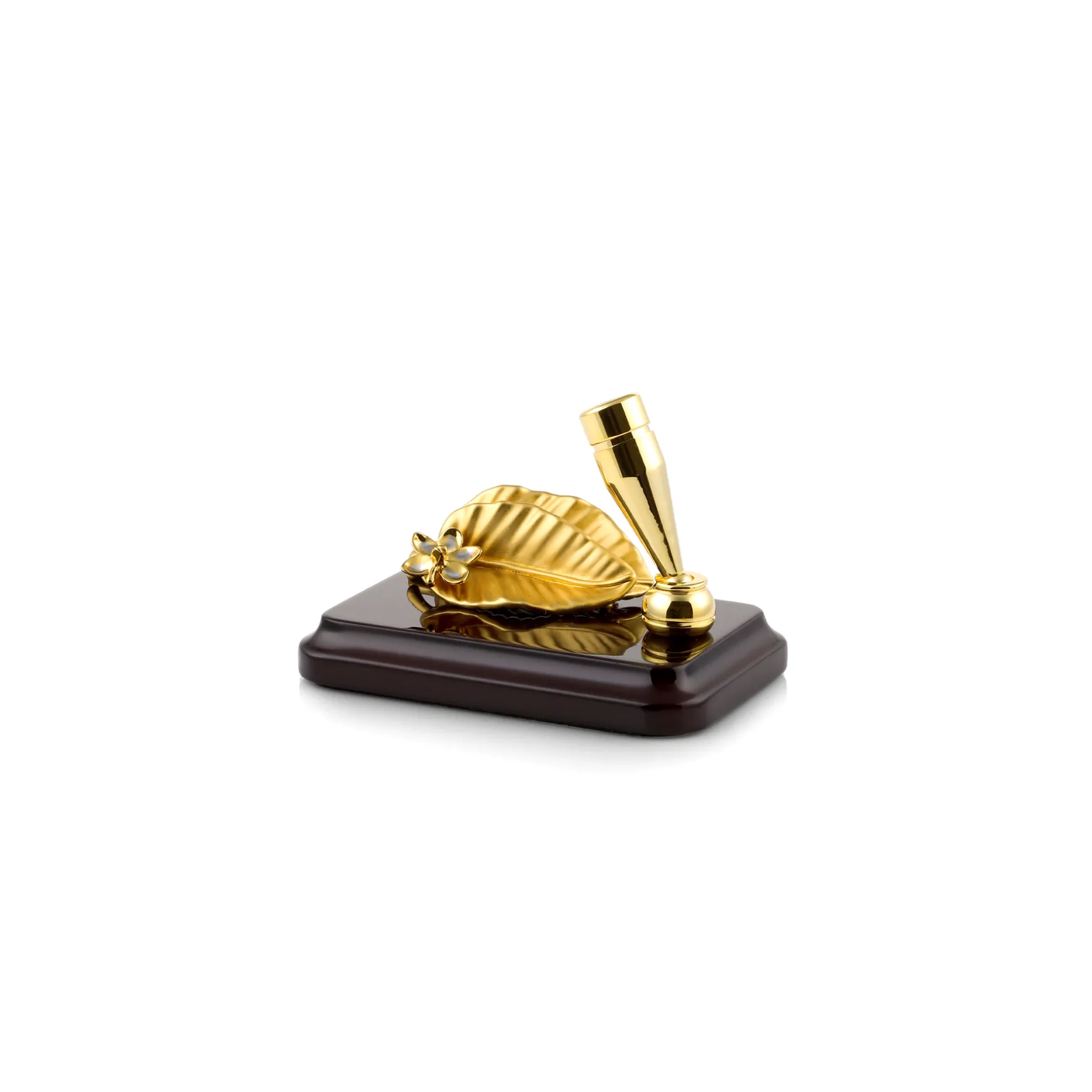 Tropical Leaf Pen and Name Card Holder with Base