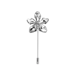 Vanda Limbata Lapel Pin in Palladium