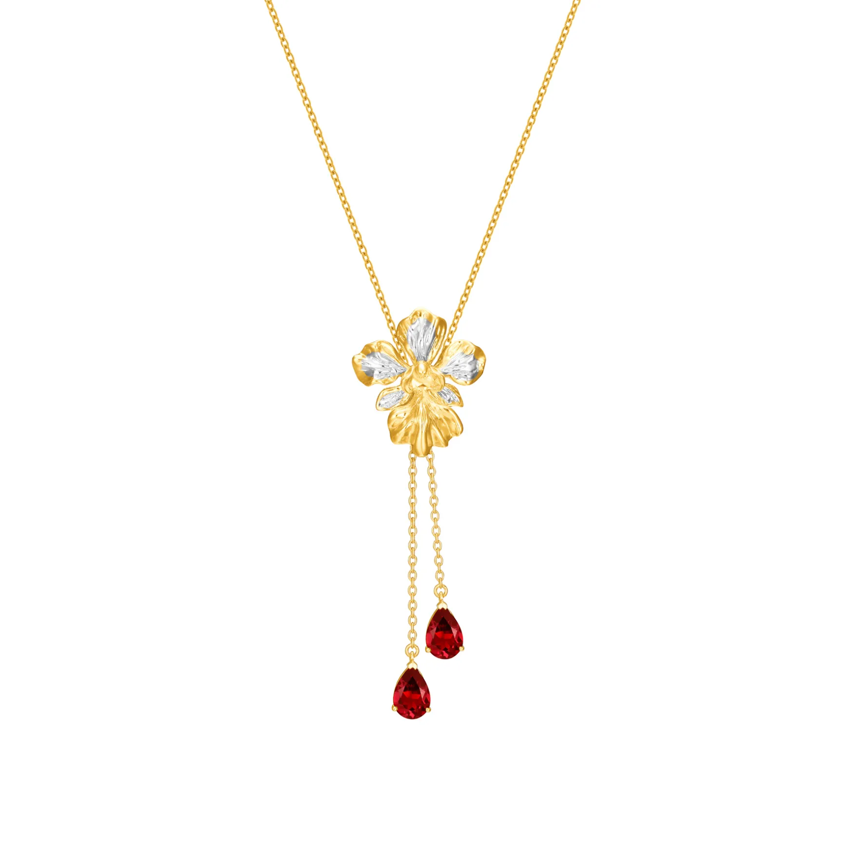 Vanda Miss Joaquim Heritage Long Necklace with Garnet