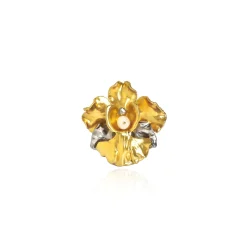 Vanda Miss Joaquim Orchid Pearl Brooch