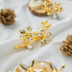 Vanda Symphony Brooch with Pearls