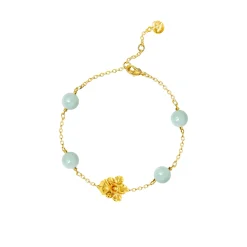 Vanda Whispers Bracelet in Gold with Jadeite