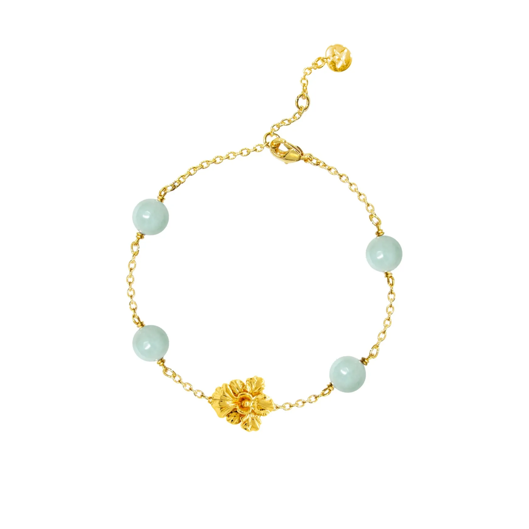 Vanda Whispers Bracelet in Gold with Jadeite