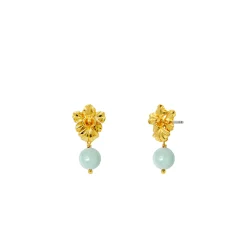 Vanda Whispers Earrings in Gold with Jadeite